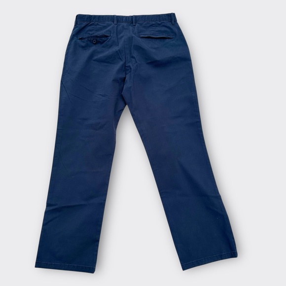 ENGLISH LAUNDRY Mens Pant Straight Leg Soft Flex Waist Blue Midnight Chino 34x30 - Picture 3 of 9